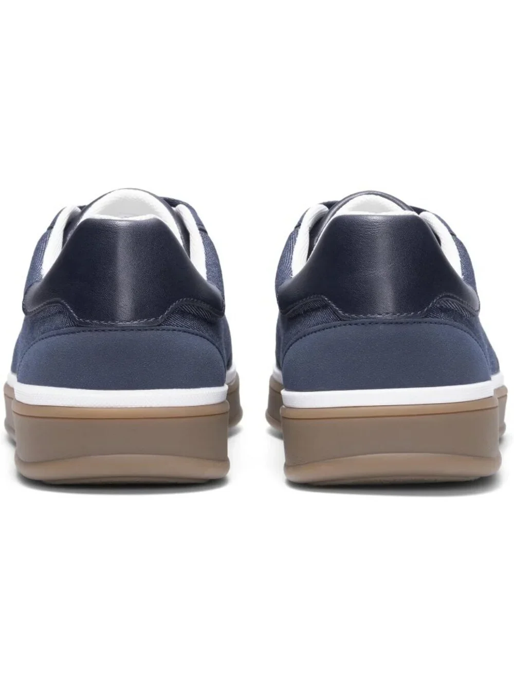 Men's Dark Blue Faux Suede Rubber Casual Comfortable Business Fashion Sneakers